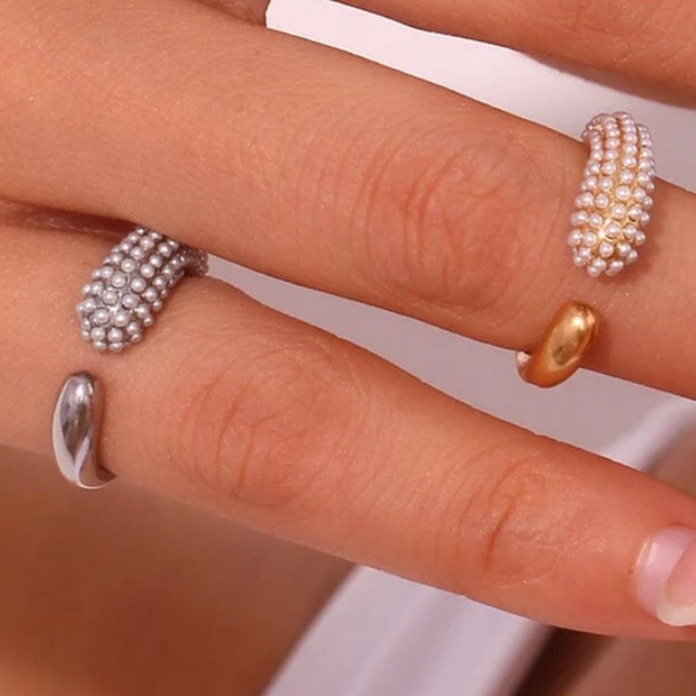 studded effect midi Wrap Ring